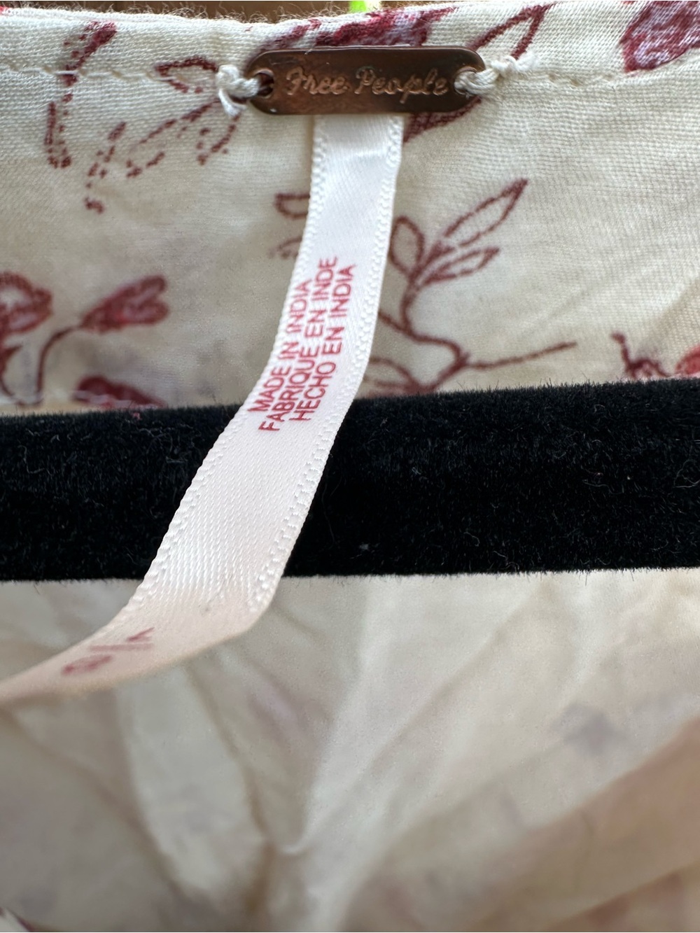 Free People Cream Maxi Dress with Pink Floral Print - Picture 3 of 7